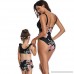 Vovotrade Mother and Daughter Bikini Swimsuit Women Girl Print Swimwear Family Beachwear Black B07N78T1N4